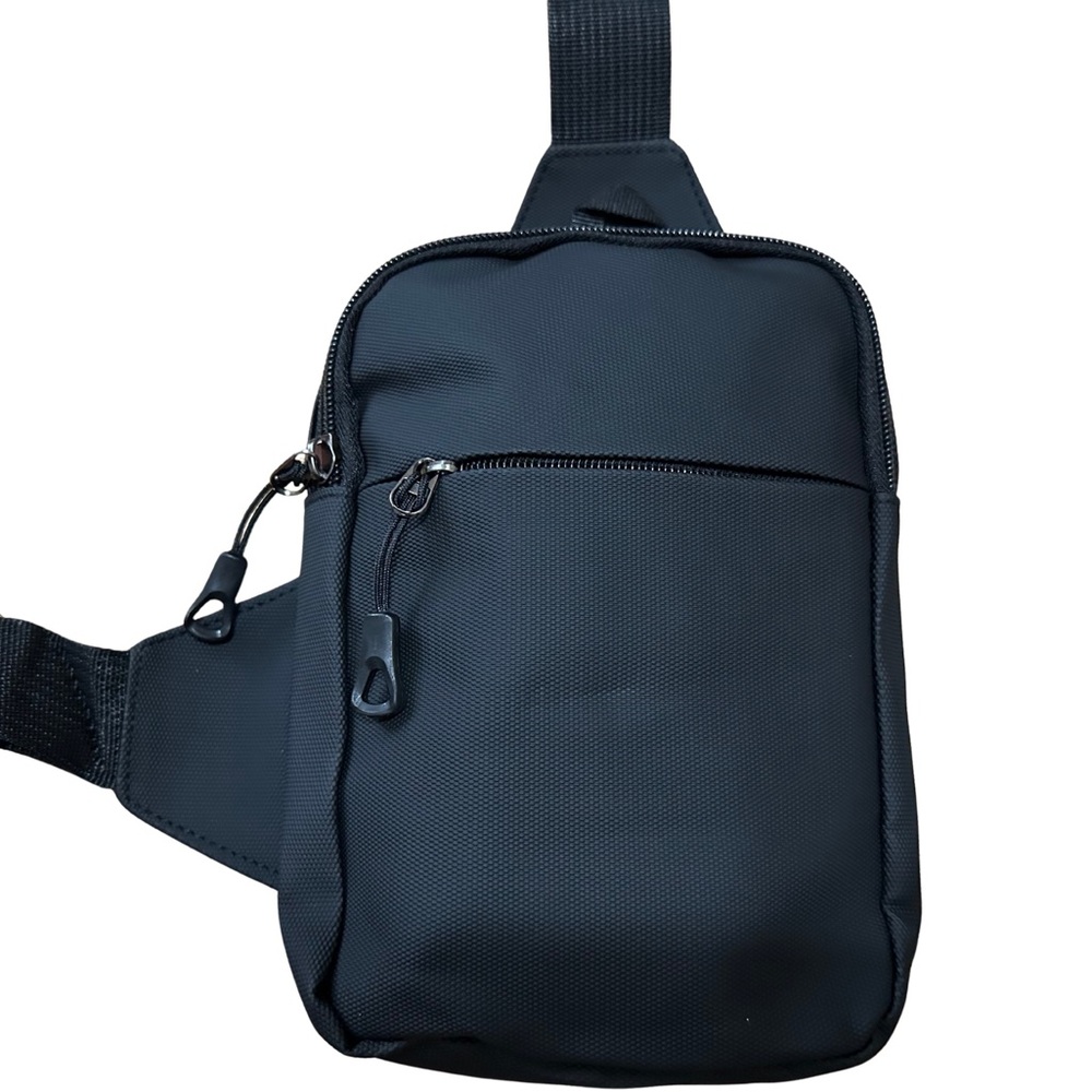 Small Crossbody Shoulder Bag All Black Compact